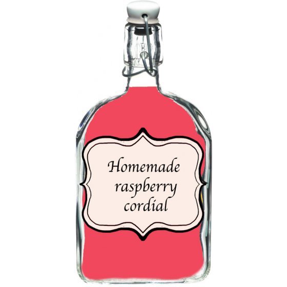 Homemade raspberry cordial
