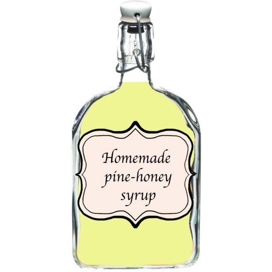 Homemade pine honey syrup
