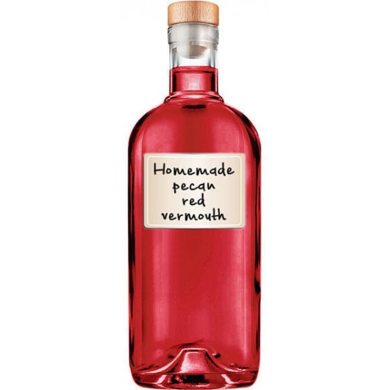 Vermut rojo casero con nuez pecan