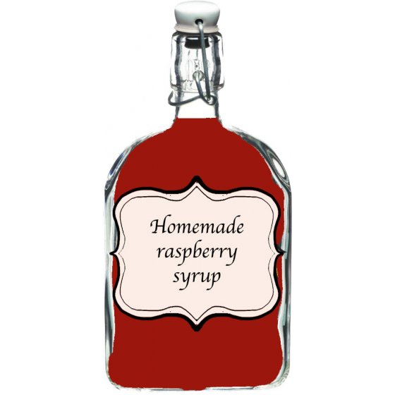 Homemade raspberry syrup